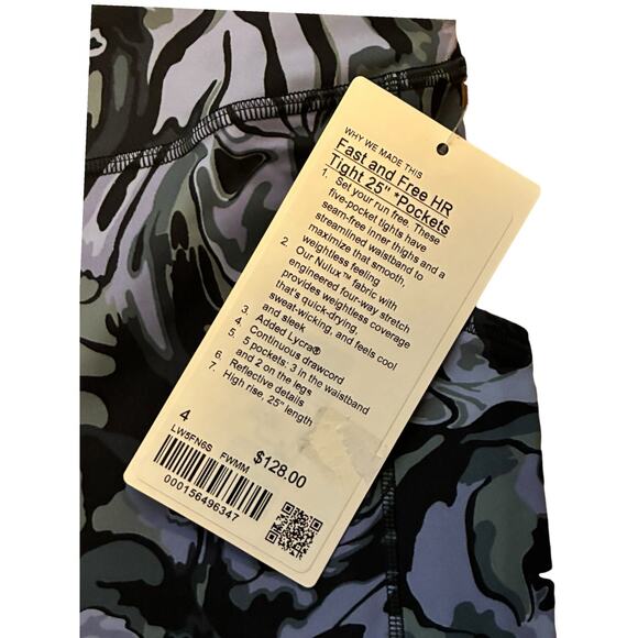 Lululemon Fast and Free High-Rise Tight 25" 5 Pocket - Flower Meld Multi Size 4 - Picture 5 of 5